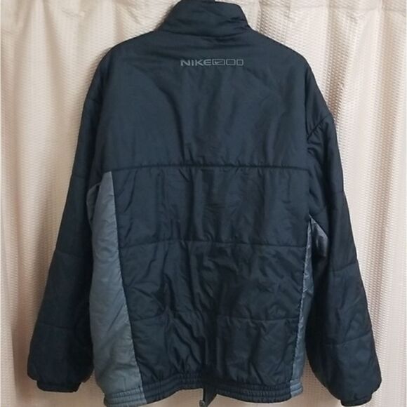 Vintage 2000 Nike Grey / Black Tag Reversible Puffer Coat Black Grey Sz 2XL - Picture 6 of 6